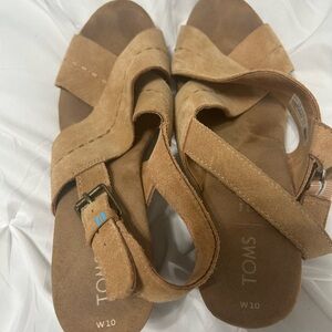 TOMS Suede Wedge Sandals